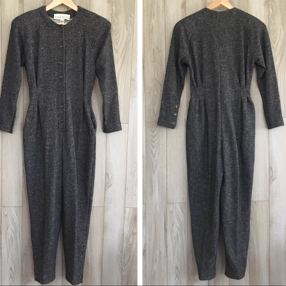 Vtg 98s Norma Kamali Sweatsuit Jumpsuit 